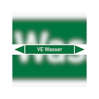 Rohrleitungskennzeichen VE Wasser - 100x15 mm Folie selbstklebend