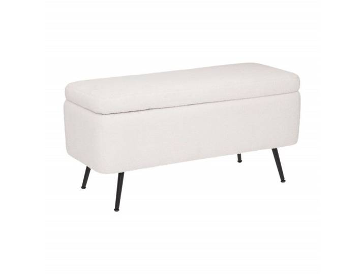 Banc Déco coffre  Aurora  bois & métal Blanc Atmosphera