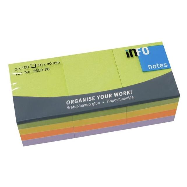 Global Notes Haftnotiz Spring-Mix 50x40 mm, 12x 100 Blatt (50 x 40 mm) (5653-76)