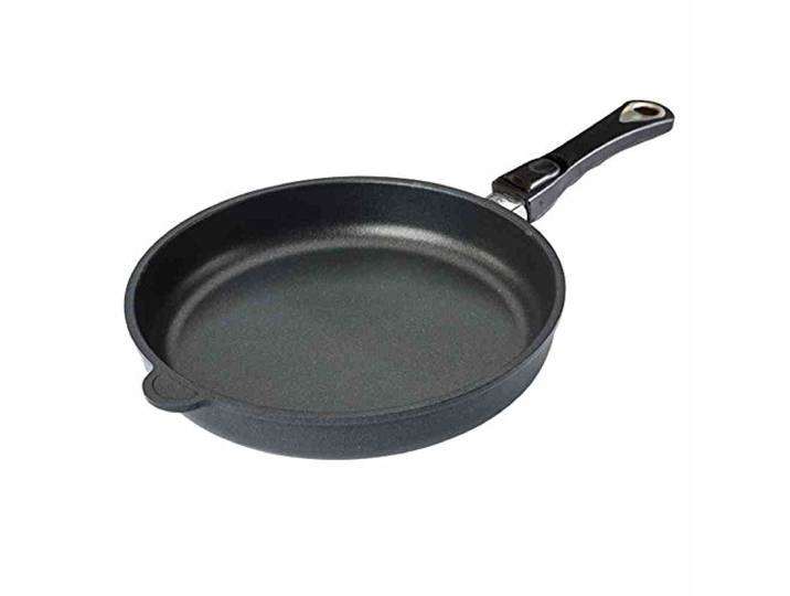AMT Gastroguss Bratpfanne 28 cm Ø, 5 cm hoch, abnehmbarer Stiel, induktionsgeeignet, Lotan® Antihaft-Veredelung, Gusspfanne (Aluguss), AMZN-I-528-Z20B
