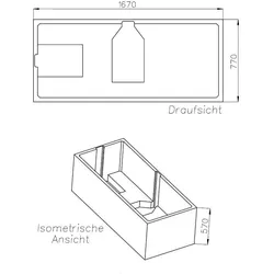 Neuesbad Wannenträger für Ravak Fresia 170x80 SW84407