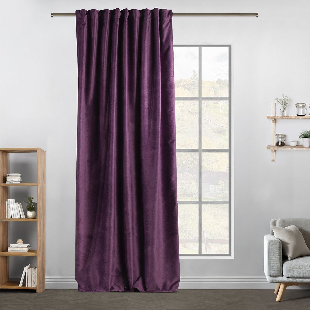 Lilijan Home & Curtain Extra Long & Extra Wide Matte Velvet Curtain Panel 50 EMINENCE 260cm Width x 265cm Drop