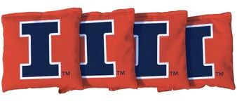 Skip's Garage Illinois Fighting Illini Orange Cornhole Bags
