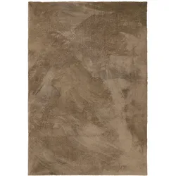 benuta Nest Hochflor Shaggyteppich Soda Beige 140x200 cm - Hochflor Teppich für Wohnzimmer