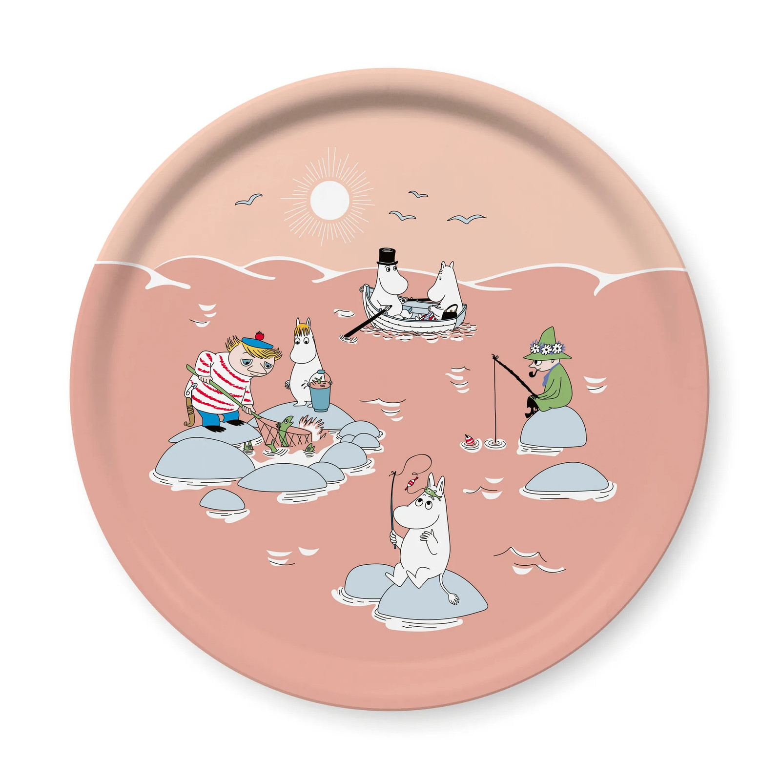 Opto Design Fiske Moomin dienblad Roze Ø31 cm