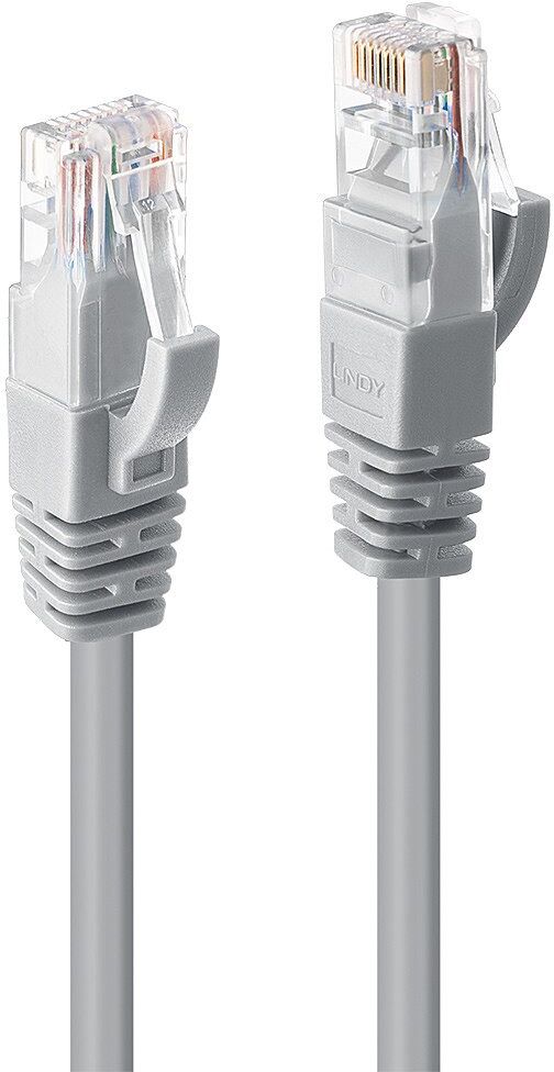 Lindy 0.3m Cat.6 U/UTP Ethernet Cable, Grey