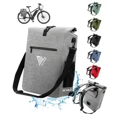 Fahrradtasche mit Rucksackfunktion 25L „MAGNUM“ - Grau - 3 in 1 Fahrradtaschen,Bestseller,oft gekauft