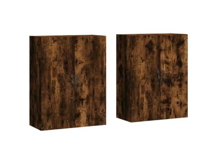 HGFDVCMR Wandschrank 2 STK. Räuchereiche Holzwerkstoff 69,5x34x90 cm Vielseitige Hängeschränke für Wohnzimmer und Flur schaffen Platz am Boden und bieten flexiblen Stauraum an der Wand.