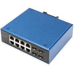 Digitus Industrieller 8+4 -Port Gigabit Ethernet PoE Switch