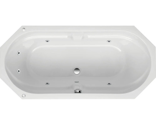 OTTOFOND Whirlpool Achteckbadewanne Diadem 85 x 180 cm weiß glänzend 56260