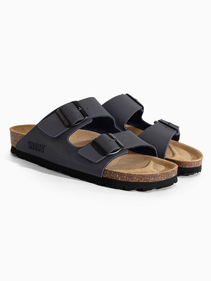 Sunbay Pantoletten "Balmain" in Dunkelblau - 38