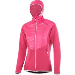 LÖFFLER Damen Funktionsjacke W HOODED HYBRIDJACKET IZZY PL, Größe 38 in Pink Pink
