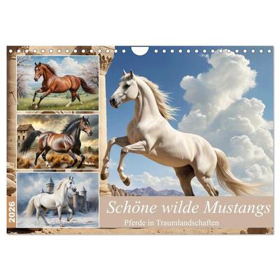 Schöne wilde Mustangs (Wandkalender 2026 DIN A4 quer), CALVENDO Monatskalender