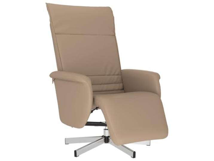 Heofavd Relaxsessel mit Liegefunktion Kunstleder Cappuccino-Braun Drehbar