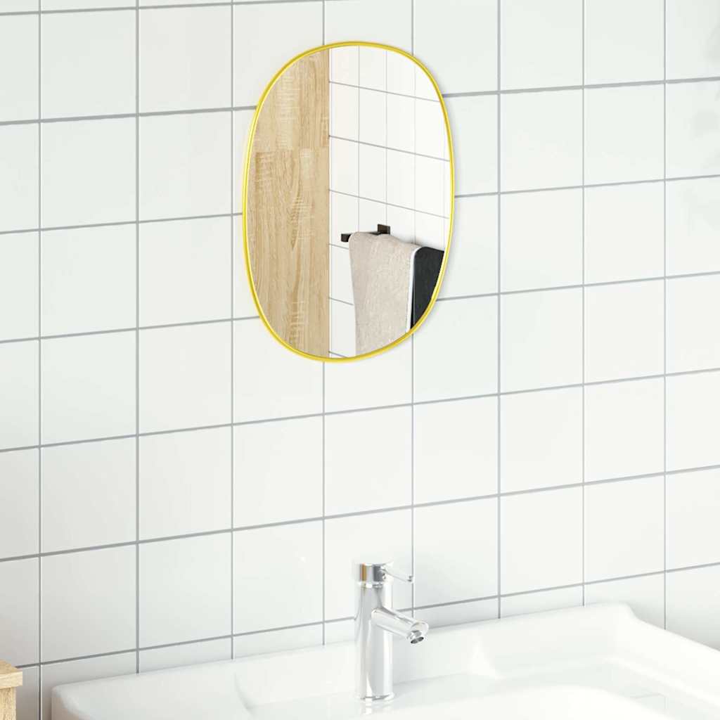vidaXL Miroir mural Doré 30x25 cm
