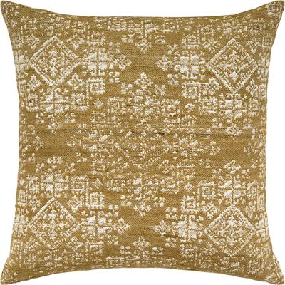 Dekokissen PAD "ROOT", beige (olive, ethnomuster), B:50cm L:50cm, Baumwolle, Seide, Dekokissen_Sitzkissen_Kissenhüllen, Seidenmischung mit lebendiger Textur – edel und griffig