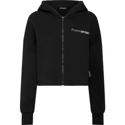 PLEIN SPORT Kapuzen-Sweatjacke SCRATCH, Größe XL in Schwarz 02
