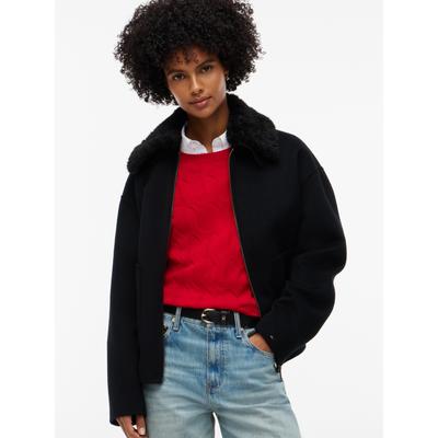 Ledergürtel TOMMY HILFIGER "EFFORTLESS 2.5 MONO", Damen, Gr. 85, schwarz, Web, Rindsleder, unifarben, Gürtel Ledergürtel, Größenverstellbar durch Schnalle
