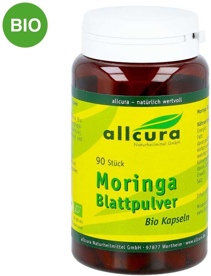 Moringa Blattpulver Bio Kapseln