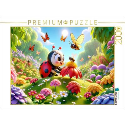 CALVENDO Puzzle Helfer der Bienen im lebhaften Frühlingsgarten | 2000 Teile Lege-Größe 90x67cm Foto-Puzzle für glückliche Stunden