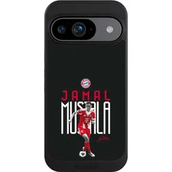 Nivocase Hülle für Google Pixel 9 Handyhülle NIVOcore Case Schwarz FC Bayern München Offizielles (Google Pixel 9), Smartphone Hülle, Schwarz
