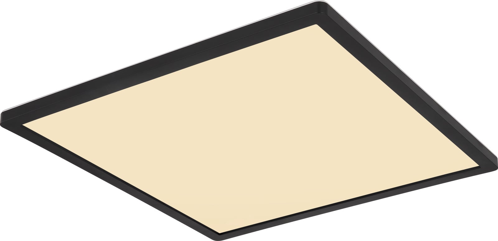 Globo Lighting Sapana vierkante plafondlamp zwart/wit B: 42 cm
