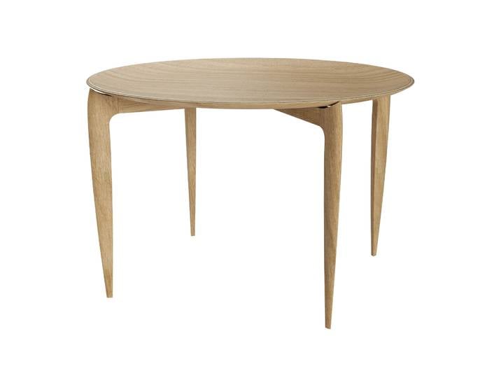 Fritz Hansen Foldable Tray Table Ø60cm Oiled oak