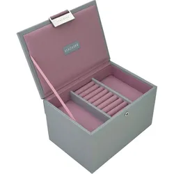 Stackers Schmuckkästchen mini doppelt grau rosa