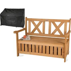 GARTENBANK aus Holz wetterfest mit Stauraum, für Balkon & Garten