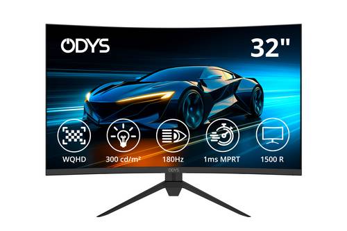 ODYS XP32-X LED-Monitor EEK F (A - G) 81.3cm (32 Zoll) 2560 x 1440 Pixel 16:9 1 ms HDMI 2.1, DisplayPort, Kopfhörer