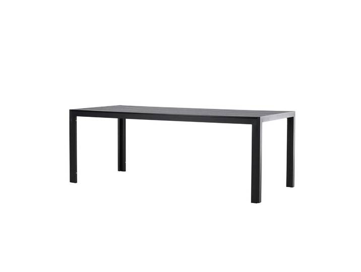 Gardenson Gartentisch, Schwarz, Metall, Kunststoff, rechteckig, eckig, 90x74x205 cm, wetterbeständig, Gartenmöbel, Gartentische, Gartentische