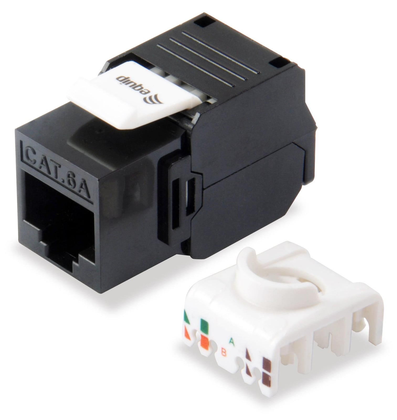 Equip 769226 Keystone-connector Cat.6A ongevoerd, geschikt voor LSA-gereedschap, set van 8 stuks