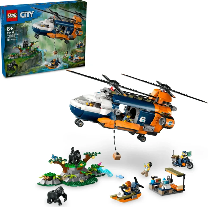 60437 City Dschungelforscher-Hubschrauber, Konstruktionsspielzeug