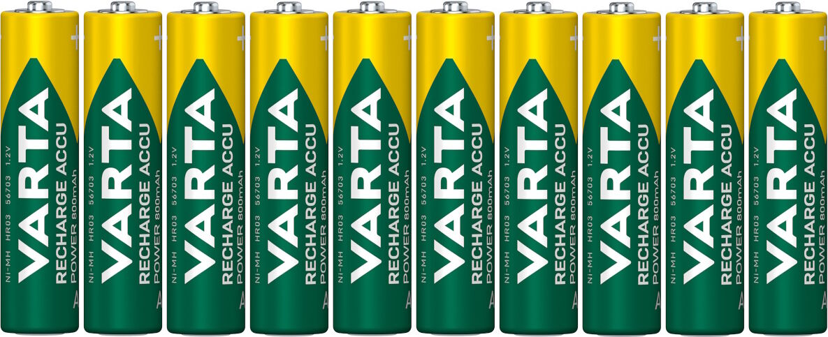Varta Rechargeable AAA Batteries 800mAh   10-Pack