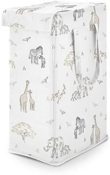 Sweet Jojo Designs Jungle Safari Animals Boy Girl Unisex Gender Neutral Foldable Laundry Hamper with Handles Serengeti Adventure