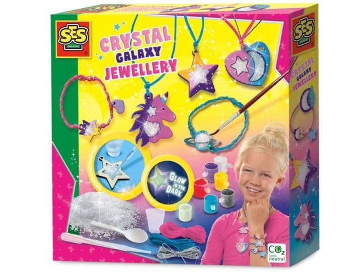 SES - Galaxy - Kristal sieraden maken - glow in the dark - complete set
