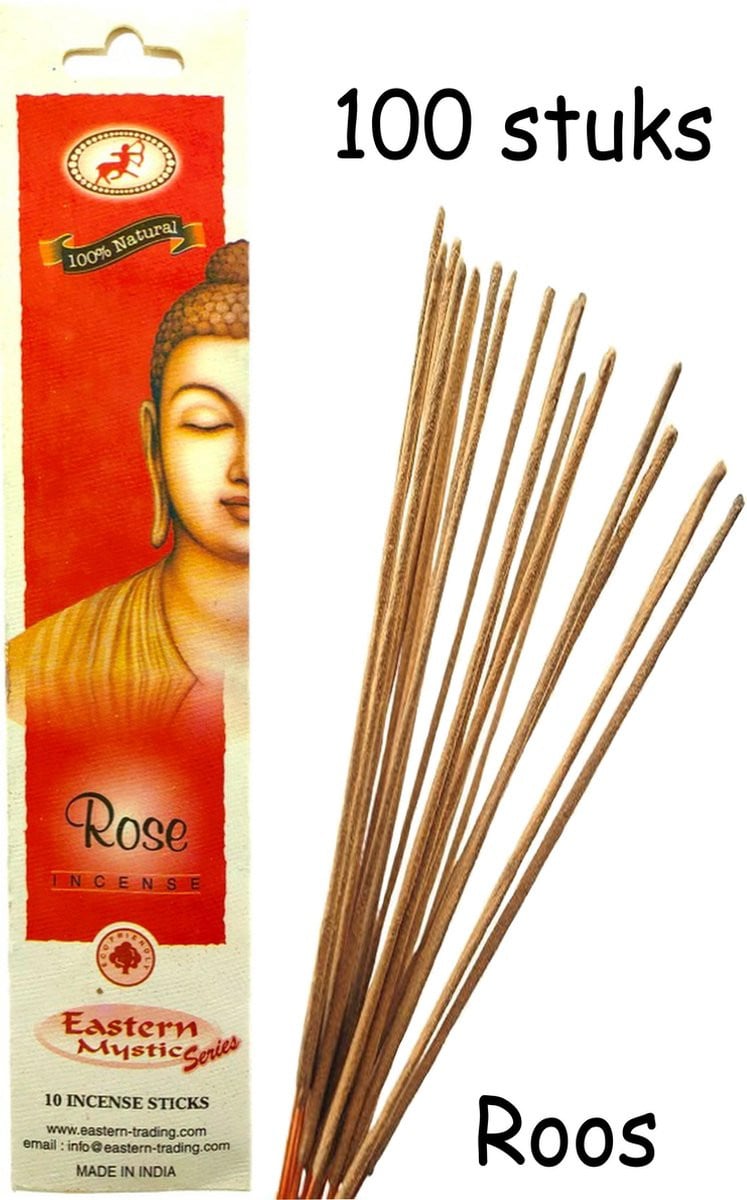 Rose Roos Wierookstokjes - 100 stuks - 25 cm