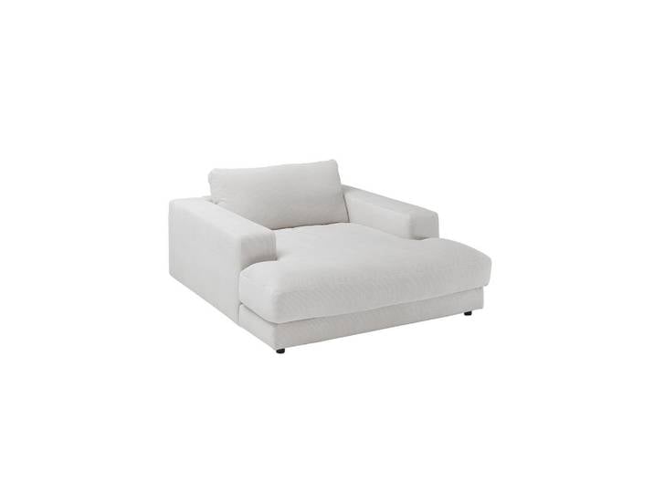 Kawola Longseat Madeline Weiß Cord, Kunststoff, Füllung: Komfortschaum, 150x86x170 cm, Wohnzimmer, Sessel