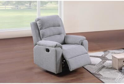 Esofastore Sincere Bone Finish 1pc Manual Recliner Tufted Chair