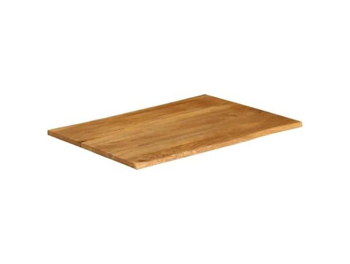 KLGBNCVE Tischplatte Massivholz Mango 100x80 cm Baumkante, Naturkante, Rustikal, Vielseitig Kombinierbar, Leicht Zu Reinigen