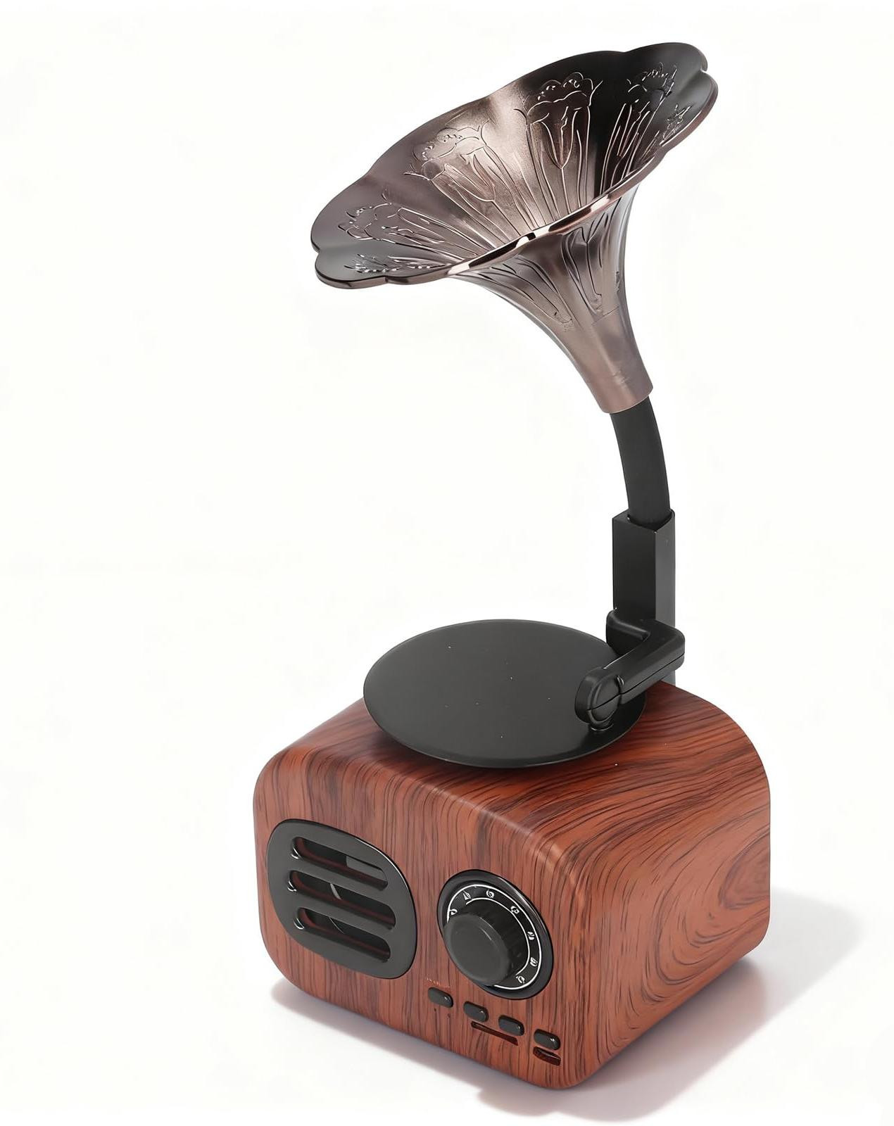 MOUMOUTEN Retro-grammofoon muziekdoos 5W draadloos vintage