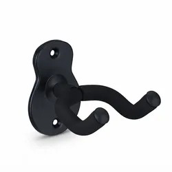 Relaxdays Gitarrenhalter für die Wand, 3er Set, drehbare Gabel, Metall, Gummipolsterung, Gitarrenwandhalter, schwarz