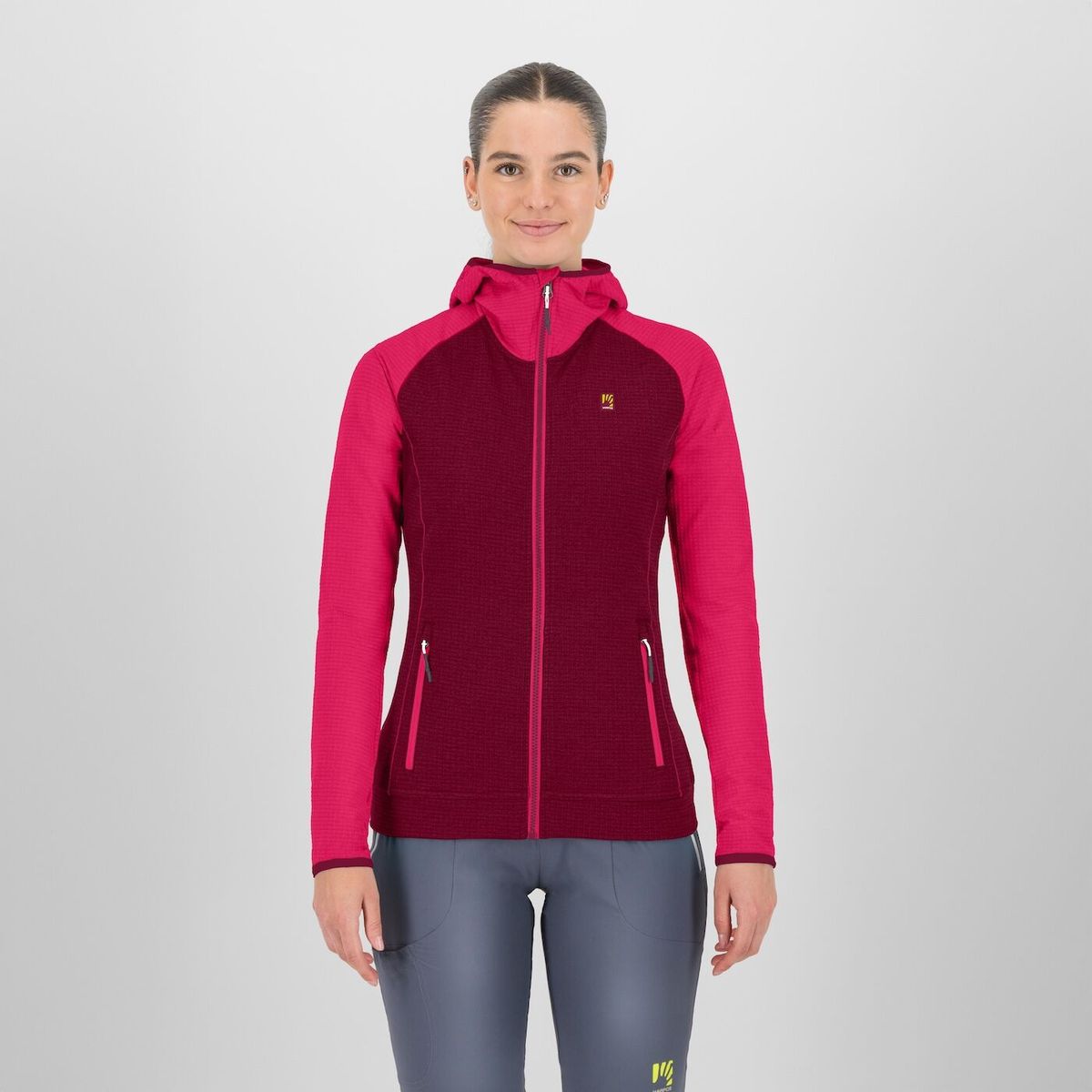 Karpos Ambrizzola W Full-zip Hoodie beet red/virtual pink (021) M 2532006-021-M