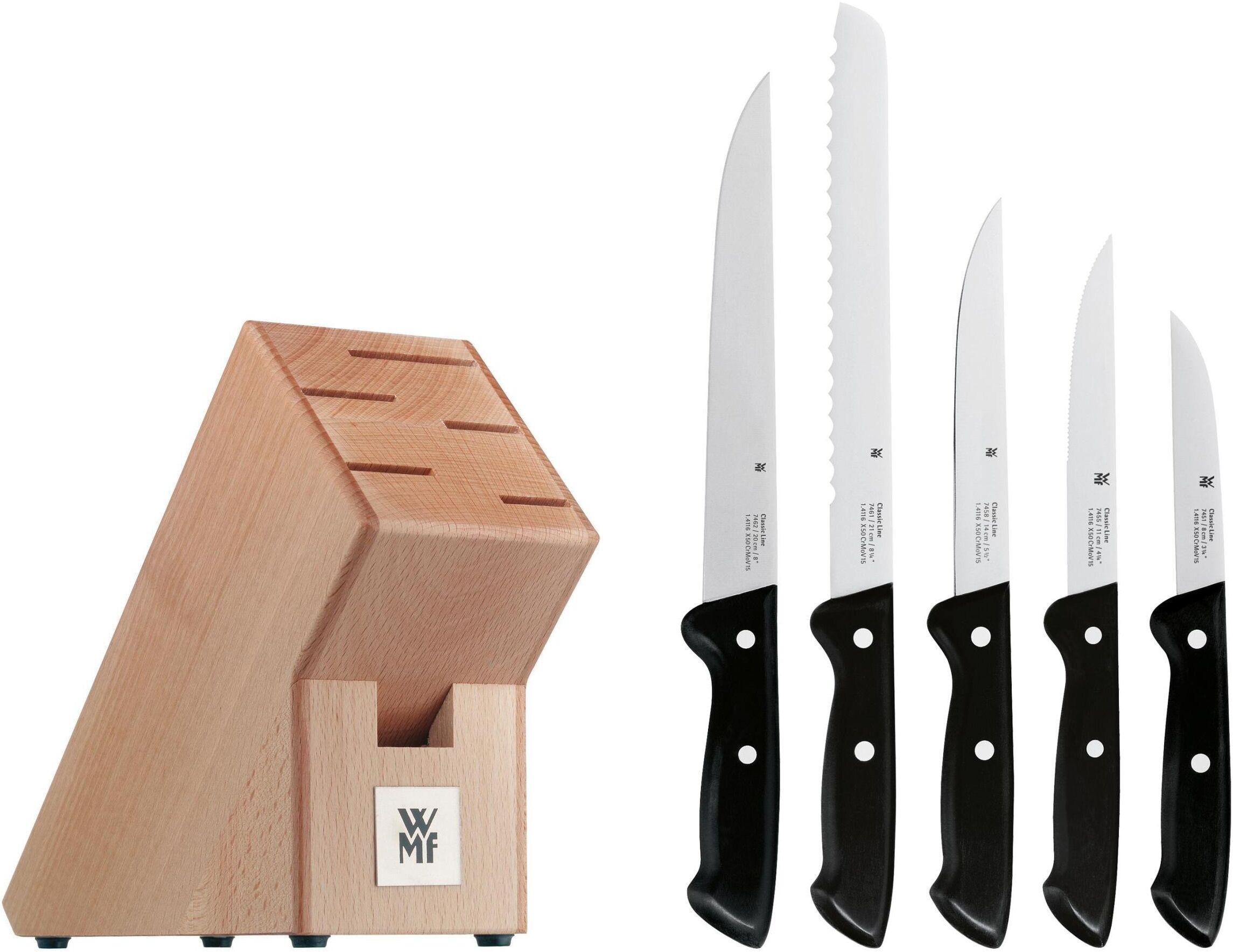 Messerblock WMF "Buchenholz Braun", braun, Messerblöcke, Messerblock braun Einheitsgröße