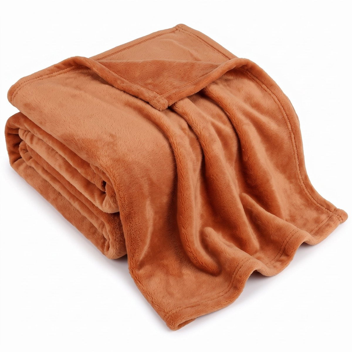 Lomera Fleece Plaid Terracotta Oranje
