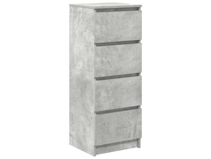 LASWWQMRF Sideboard Betongrau 37,5x35x99 cm Kommode mit 4 Schubladen Kompakter Beistellschrank aus Holzwerkstoff für Schlafzimmer und Flur mit 4 Schubladen und stabiler Oberplatte.