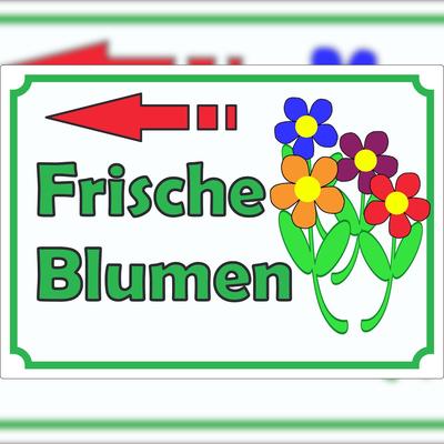 HB-Druck Werbeaufkleber Aufkleber Blumen links A8 (52x74mm)