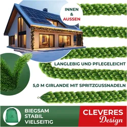 Kesser, Weihnachtsgirlande,  Weihnachtsgirlande naturgetreue Girlande Weihnachtsdeko In- & Outdoor