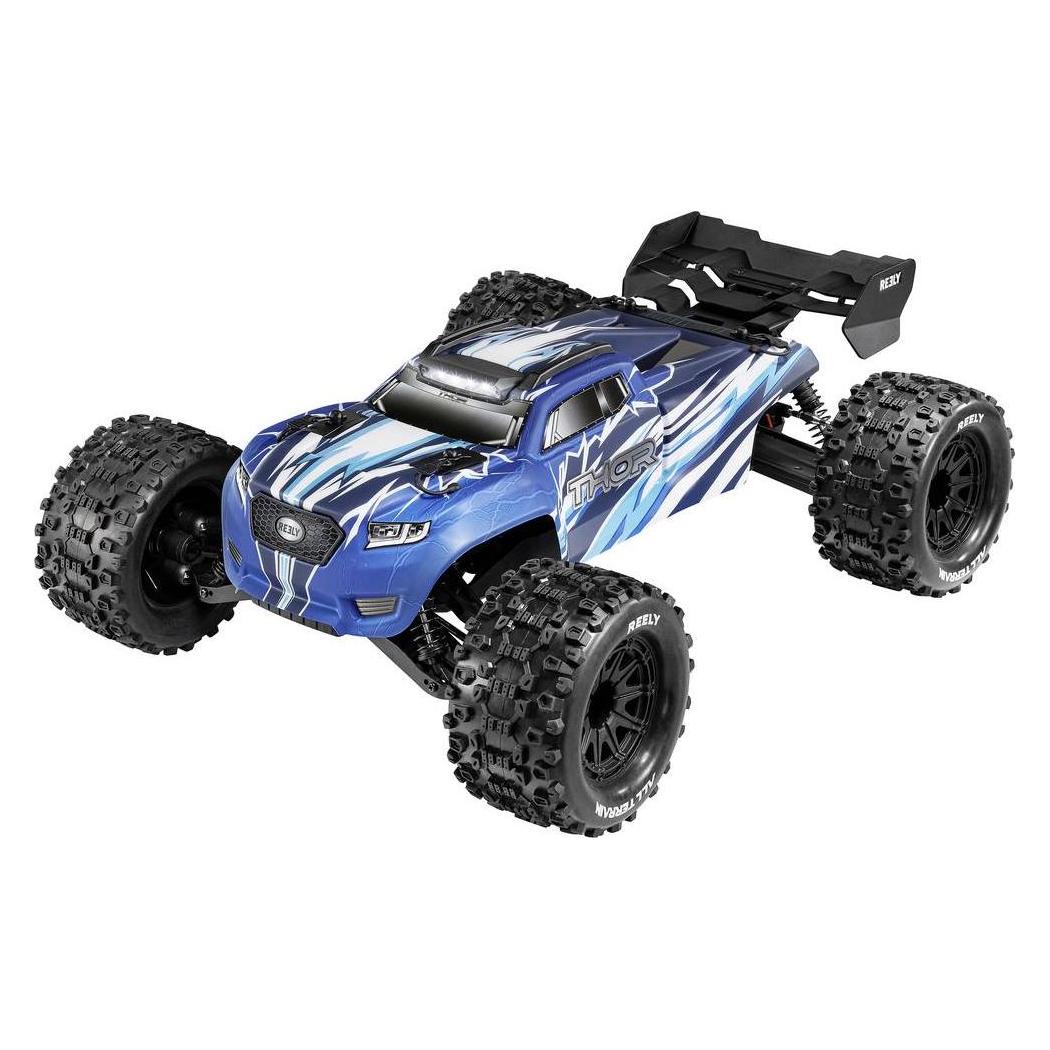 Reely Thor Schwarz Brushed 1:10 RC Modellauto Elektro Monstertruck Allradantrieb (4WD) 100% RtR 2,4 (RTR Ready-to-Run) (RE-8597610)