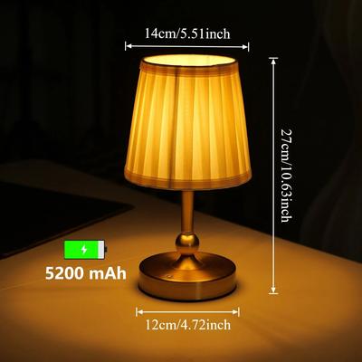 Uplifted Finds LED Touch Sensor Wireless Table Lamp USB Rechargeable Reading Light For Restaurant Hotel Bedroom n10 1